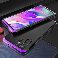 Luxury Aluminum Metal Cover Case 360 Degrees for Xiaomi Poco X3 GT 5G Purple