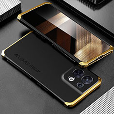 Luxury Aluminum Metal Cover Case 360 Degrees for Xiaomi Redmi Note 13 5G Gold and Black