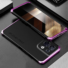 Luxury Aluminum Metal Cover Case 360 Degrees for Xiaomi Redmi Note 13 5G Purple