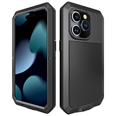 Luxury Aluminum Metal Cover Case 360 Degrees HJ1 for Apple iPhone 13 Pro Black
