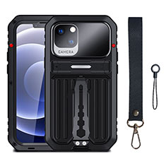 Luxury Aluminum Metal Cover Case 360 Degrees LK1 for Apple iPhone 13 Black