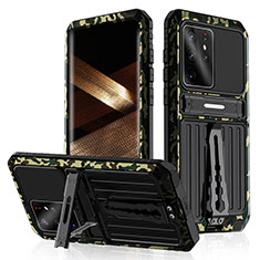 Luxury Aluminum Metal Cover Case 360 Degrees LK2 for Samsung Galaxy S22 Ultra 5G Green