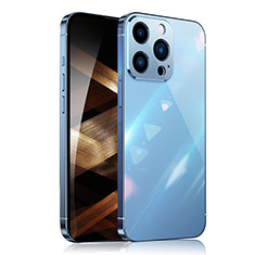 Luxury Aluminum Metal Cover Case 360 Degrees M01 for Apple iPhone 14 Pro Blue