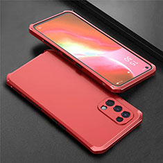 Luxury Aluminum Metal Cover Case 360 Degrees M02 for Oppo Find X3 Lite 5G Red