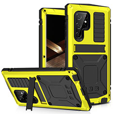 Luxury Aluminum Metal Cover Case 360 Degrees M04 for Samsung Galaxy S24 Ultra 5G Yellow