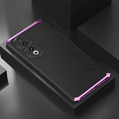 Luxury Aluminum Metal Cover Case 360 Degrees P01 for Huawei Honor 90 Pro 5G Purple