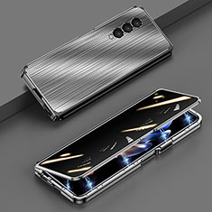 Luxury Aluminum Metal Cover Case 360 Degrees P01 for Samsung Galaxy Z Fold4 5G Gray