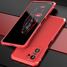 Luxury Aluminum Metal Cover Case 360 Degrees P01 for Xiaomi Mi 11X Pro 5G Red