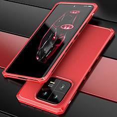 Luxury Aluminum Metal Cover Case 360 Degrees P01 for Xiaomi Mi 13 5G Red