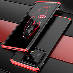 Luxury Aluminum Metal Cover Case 360 Degrees P01 for Xiaomi Mi 13 Pro 5G Red and Black