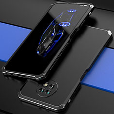 Luxury Aluminum Metal Cover Case 360 Degrees P01 for Xiaomi Redmi Note 9T 5G Black