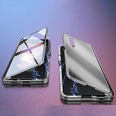 Luxury Aluminum Metal Cover Case 360 Degrees P02 for Samsung Galaxy Z Fold3 5G Gray