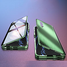 Luxury Aluminum Metal Cover Case 360 Degrees P02 for Samsung Galaxy Z Fold3 5G Green