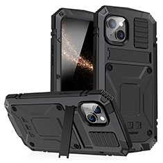 Luxury Aluminum Metal Cover Case 360 Degrees RJ1 for Apple iPhone 15 Black