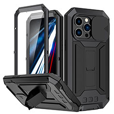 Luxury Aluminum Metal Cover Case 360 Degrees RJ2 for Apple iPhone 13 Pro Black