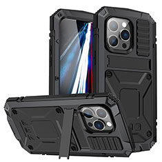 Luxury Aluminum Metal Cover Case 360 Degrees RJ2 for Apple iPhone 14 Pro Black