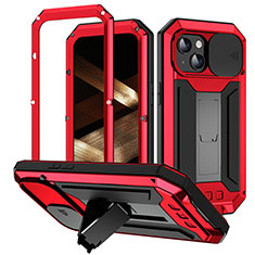 Luxury Aluminum Metal Cover Case 360 Degrees RJ3 for Apple iPhone 14 Plus Red