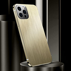 Luxury Aluminum Metal Cover Case for Apple iPhone 13 Pro Gold