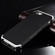 Luxury Aluminum Metal Cover Case for Apple iPhone 6 Silver and Black