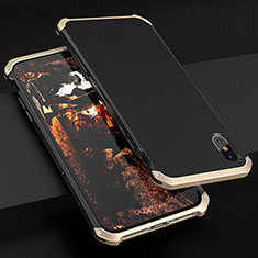 Luxury Aluminum Metal Cover Case for Apple iPhone X Gold and Black