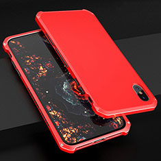 Luxury Aluminum Metal Cover Case for Apple iPhone Xs Red