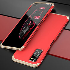Luxury Aluminum Metal Cover Case for Huawei Honor V30 Pro 5G Gold and Red
