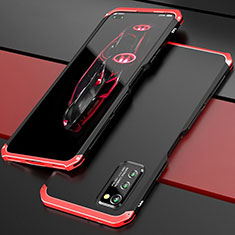 Luxury Aluminum Metal Cover Case for Huawei Honor V30 Pro 5G Red and Black