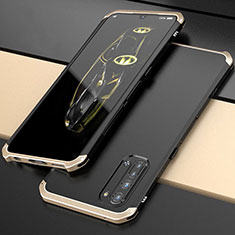 Luxury Aluminum Metal Cover Case for Oppo K7 5G Gold and Black