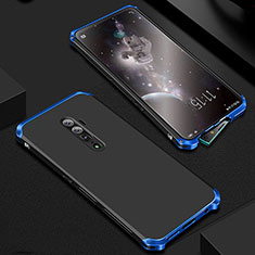 Luxury Aluminum Metal Cover Case for Oppo Reno 10X Zoom Blue