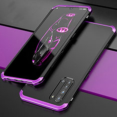 Luxury Aluminum Metal Cover Case for Oppo Reno3 Purple