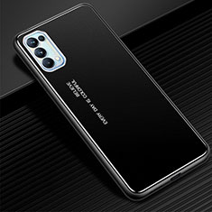 Luxury Aluminum Metal Cover Case for Oppo Reno5 5G Black