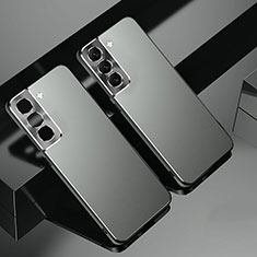 Luxury Aluminum Metal Cover Case for Samsung Galaxy S21 FE 5G Gray