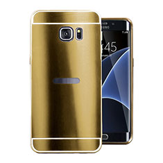 Luxury Aluminum Metal Cover Case for Samsung Galaxy S7 Edge G935F Gold