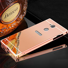 Luxury Aluminum Metal Cover Case for Sony Xperia XA2 Plus Rose Gold