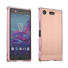 Luxury Aluminum Metal Cover Case for Sony Xperia XZ1 Compact Rose Gold