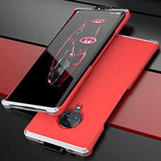 Luxury Aluminum Metal Cover Case for Vivo Nex 3 5G Silver and Red