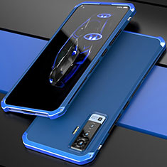 Luxury Aluminum Metal Cover Case for Vivo X50 5G Blue