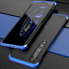 Luxury Aluminum Metal Cover Case for Xiaomi Mi 10 Blue and Black