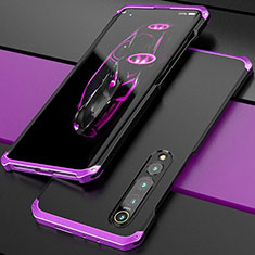 Luxury Aluminum Metal Cover Case for Xiaomi Mi 10 Purple and Blue
