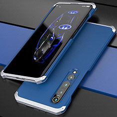 Luxury Aluminum Metal Cover Case for Xiaomi Mi 10 Silver and Blue