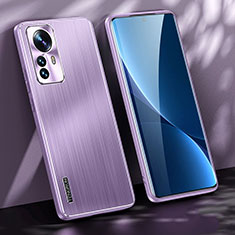Luxury Aluminum Metal Cover Case for Xiaomi Mi 12 5G Purple