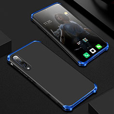 Luxury Aluminum Metal Cover Case for Xiaomi Mi 9 Lite Blue and Black