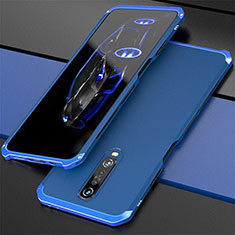 Luxury Aluminum Metal Cover Case for Xiaomi Poco X2 Blue