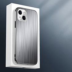 Luxury Aluminum Metal Cover Case M01 for Apple iPhone 14 Plus Silver
