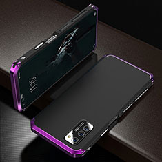 Luxury Aluminum Metal Cover Case M01 for Huawei Honor View 30 5G Purple