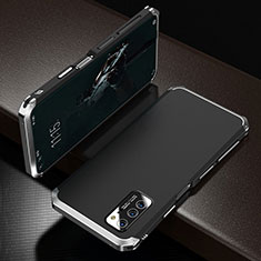 Luxury Aluminum Metal Cover Case M01 for Huawei Honor View 30 5G Silver and Black