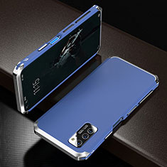 Luxury Aluminum Metal Cover Case M01 for Huawei Honor View 30 5G Silver and Blue