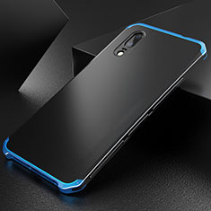 Luxury Aluminum Metal Cover Case M01 for Huawei P20 Blue and Black