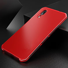 Luxury Aluminum Metal Cover Case M01 for Huawei P20 Red