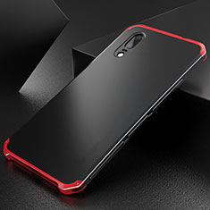 Luxury Aluminum Metal Cover Case M01 for Huawei P20 Red and Black